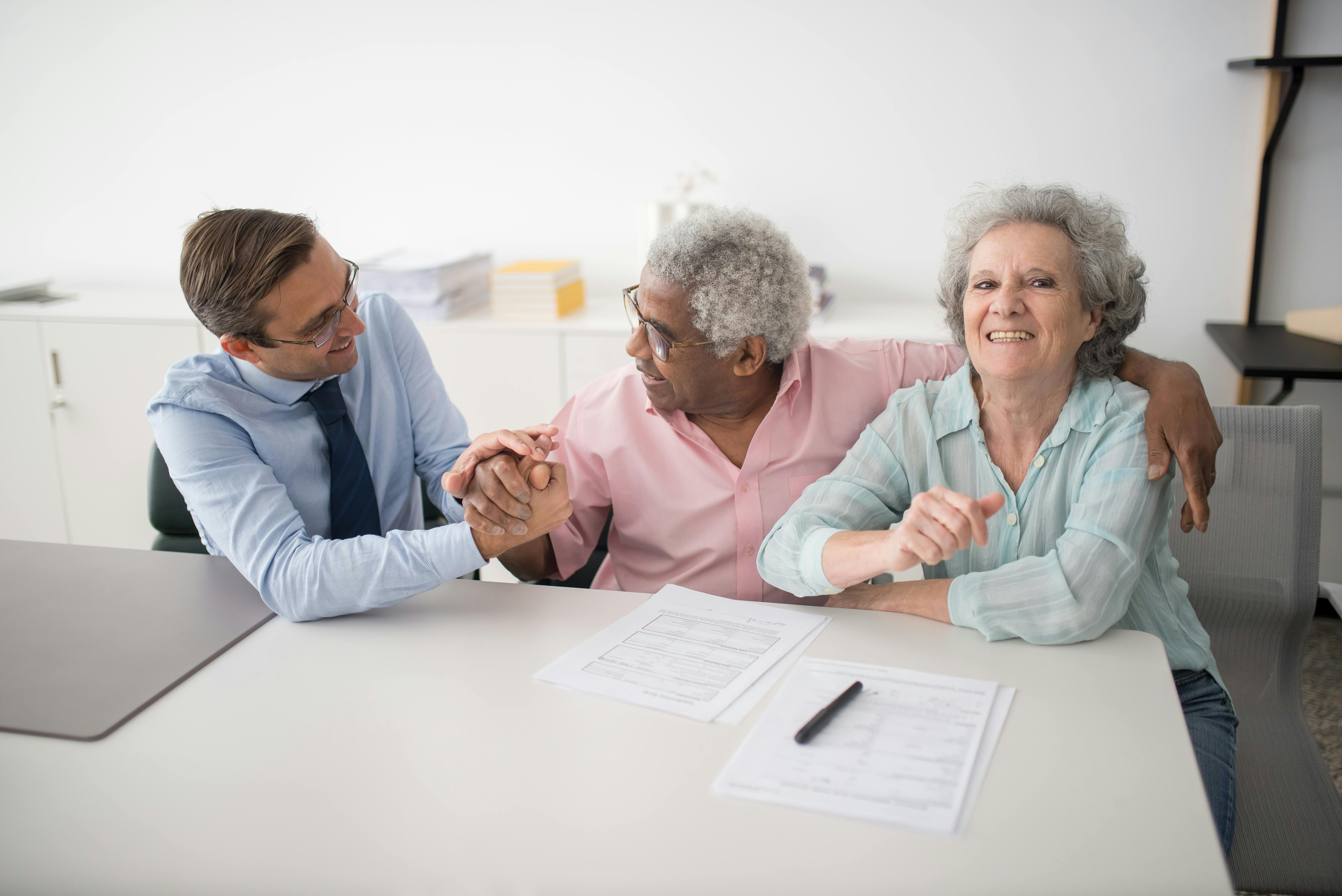 Advisor supporting senior clients