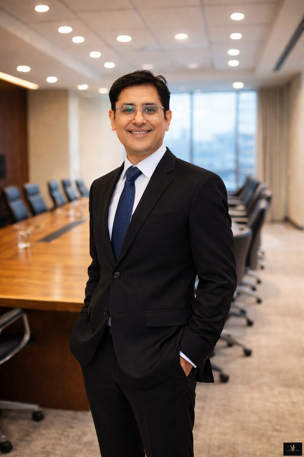 Komal Panvanda in suit